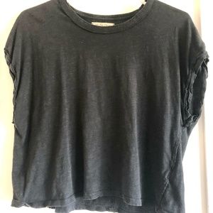 We the Free - the Perfect Tee - Free People in Charcoal Black XS Cropped
